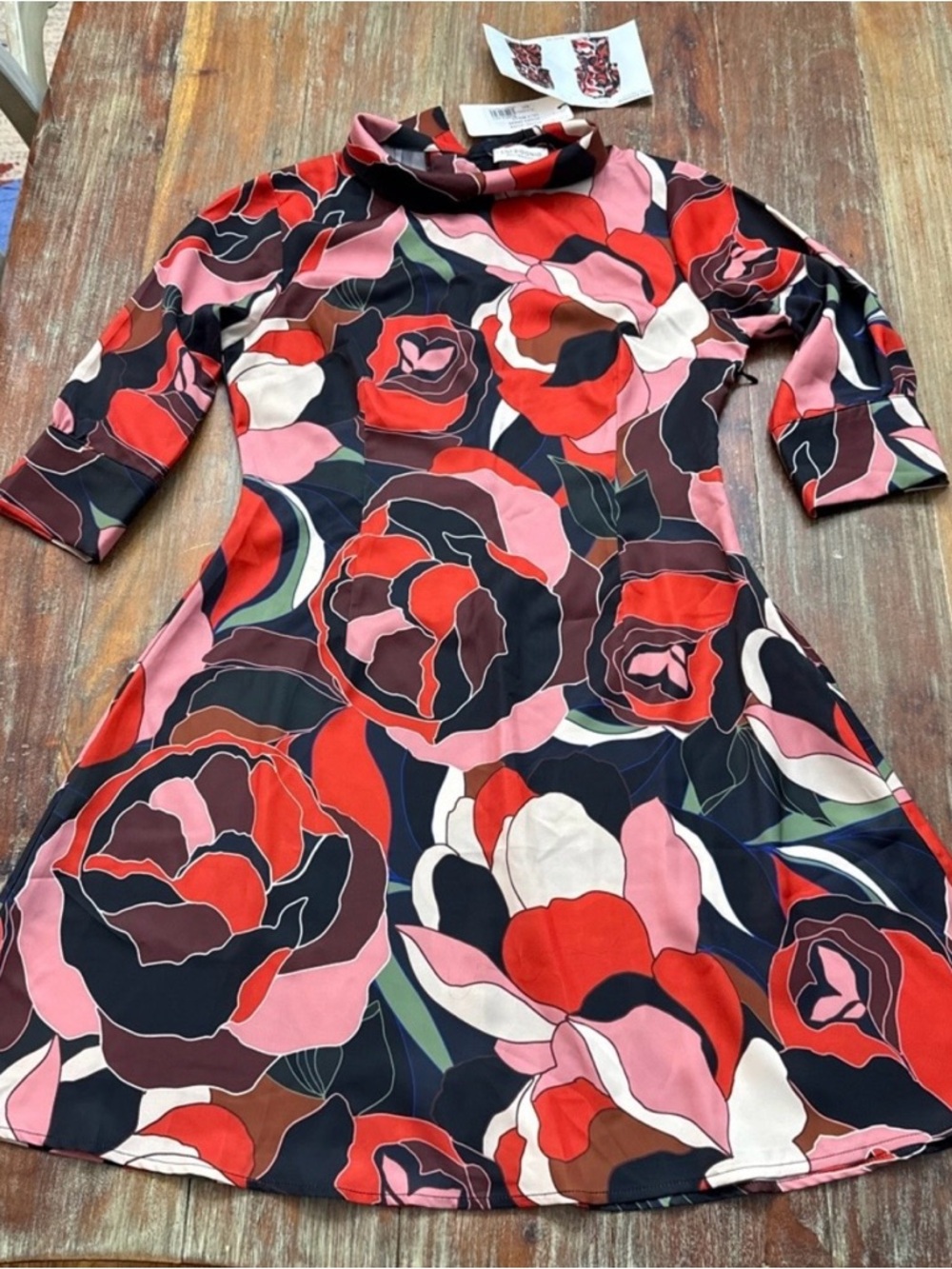 NWT Lili Sidonio x Molly Braken Retro Rose Dress- Small Kentucky Derby Dress
